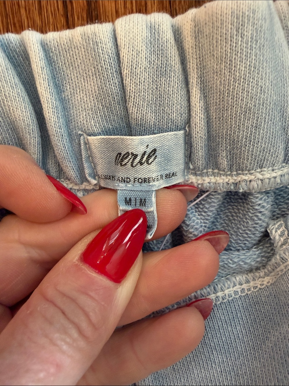 aerie Light Blue High Waist Casual Shorts - Picture 3 of 5